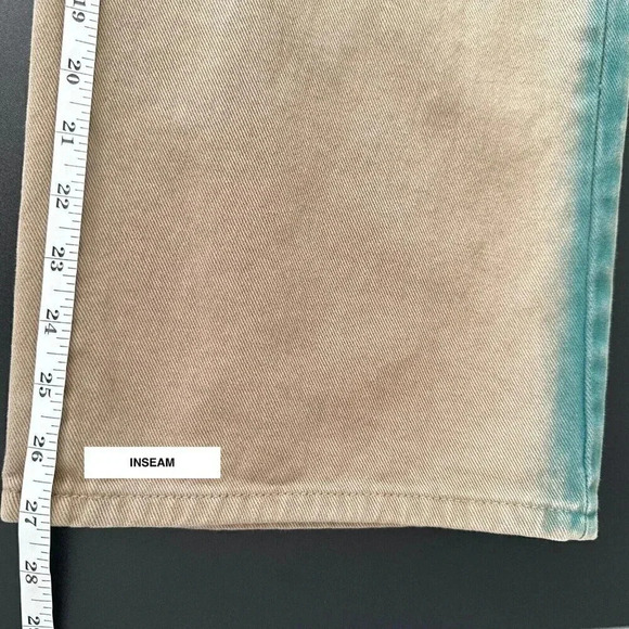 BDG Jeans Womens 27 Tan High and Wide Paint Side Stripe Crop Casual School Denim - Picture 9 of 12